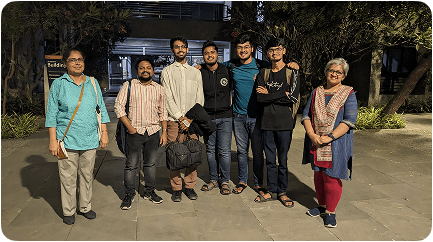 Group photo with IIT Guwahati students outdoors