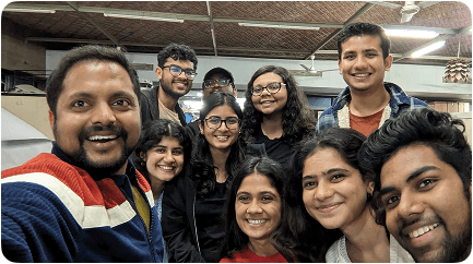 Group photo with NID design students after a mentoring session