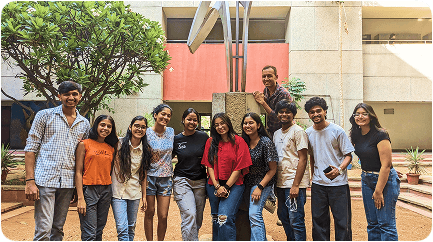 Group selfie with NIFT students during a workshop